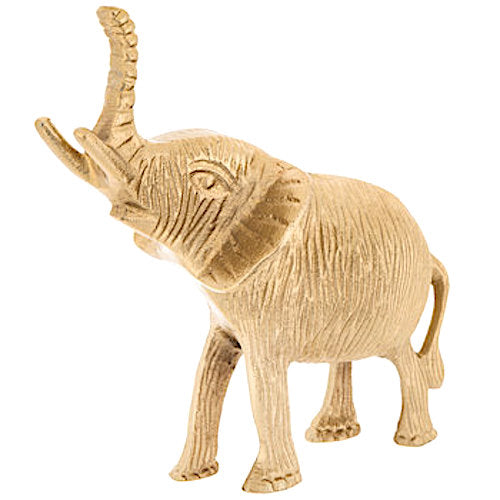 Gold Elephant Figurine Metal Table Top Piece