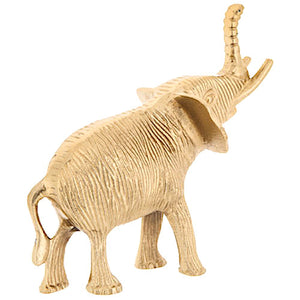 Gold Elephant Figurine Metal Table Top Piece