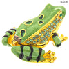 Green Frog Gold Trinket Jewelry Box Ring Holder Sparkling Rhinestones