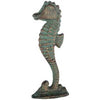 Sea Green Seahorse Bronze Patina Cast Iron Metal Table Top Piece