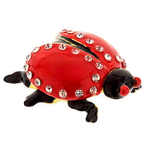 Ladybug Red Trinket Jewelry Box Ring Holder