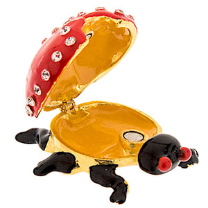 Ladybug Red Trinket Jewelry Box Ring Holder