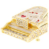 Grand Piano White Gold Trinket Jewelry Box Sparkling Clear Rhinestones