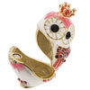 Pink Owl Crown Trinket Jewelry Box Ring Holder Sparkling Rhinestones