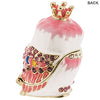 Pink Owl Crown Trinket Jewelry Box Ring Holder Sparkling Rhinestones