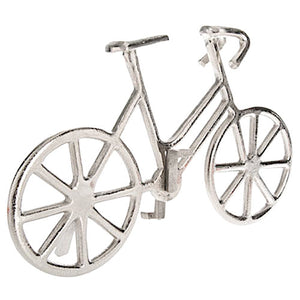 Silver Bicycle Metal Table Top Piece Decor