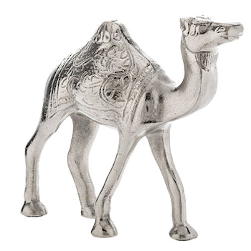 Silver Camel Figurine Metal Table Top Piece