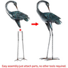 Crane Blue Heron Statue Outdoor Garden Statues Metal Bird Yard Art Lawn Patio Decor Set of 2