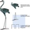 Crane Blue Heron Statue Outdoor Garden Statues Metal Bird Yard Art Lawn Patio Decor Set of 2