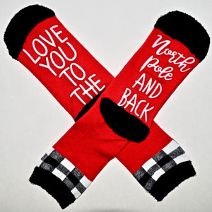 Love You To The North Pole And Back Non Slip Crew Socks