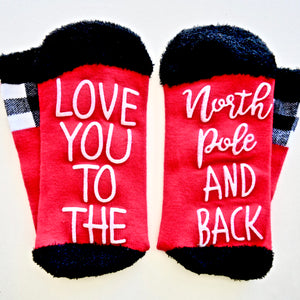 Love You To The North Pole And Back Non Slip Crew Socks