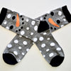 Snowman Face Carrot Nose Crew Socks